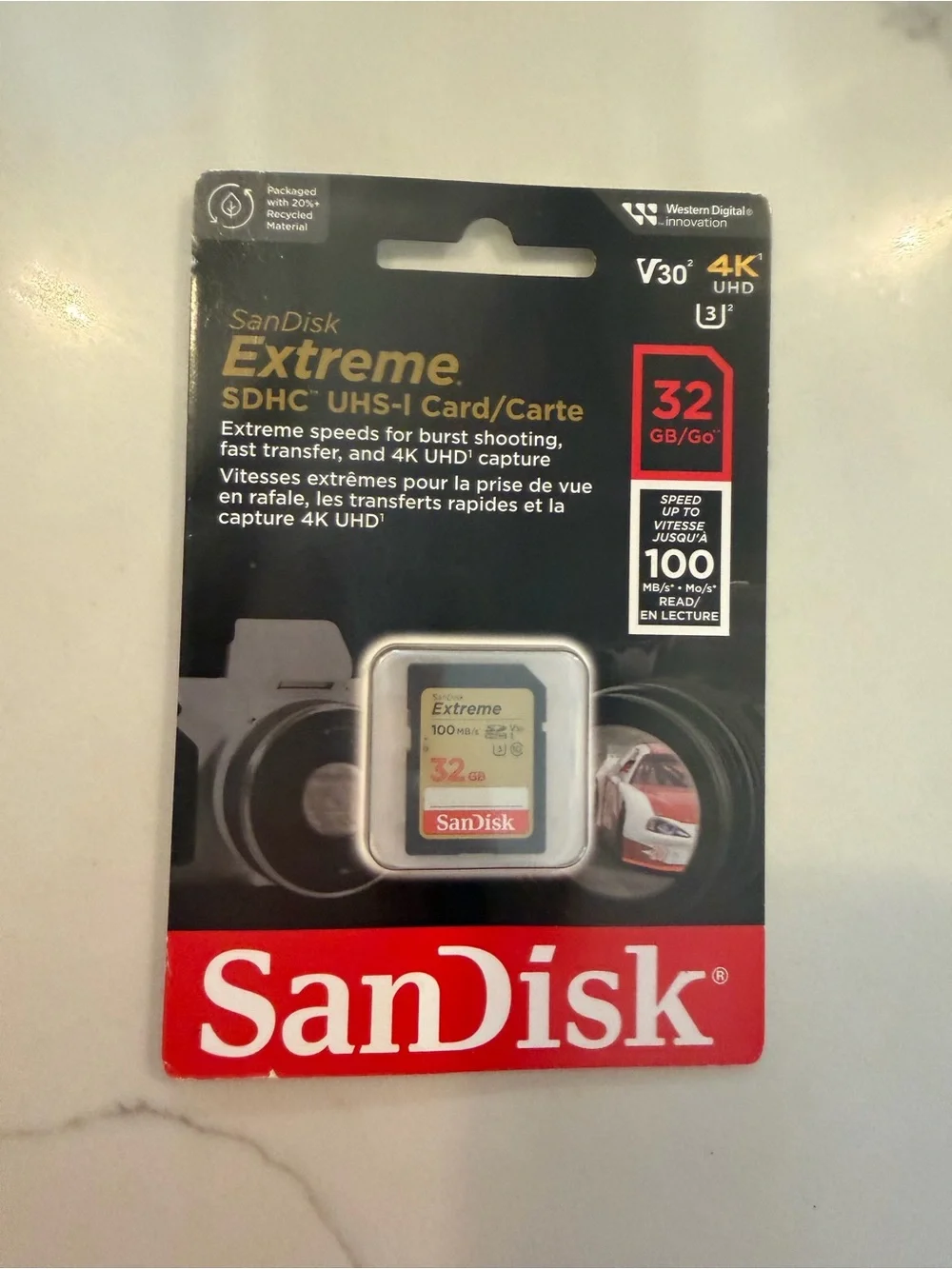 SanDisk Extreme 32GB SDHC UHS-I Memory Card 100mbs NEW